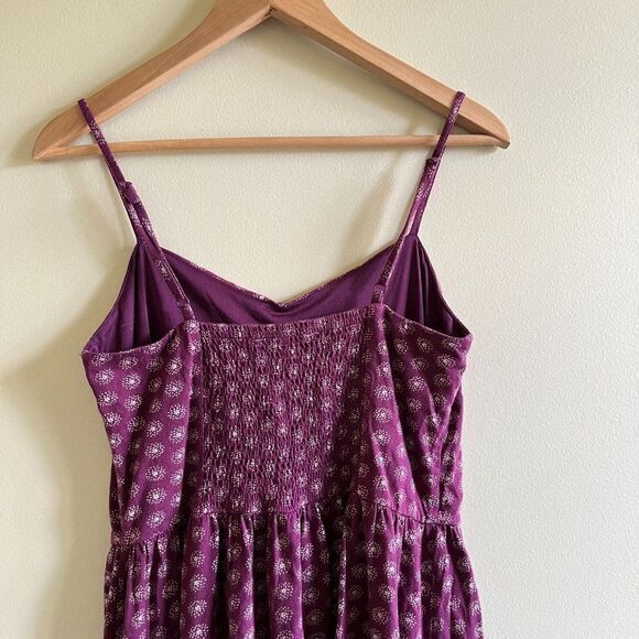 LOFT ANN TAYLOR STRAPPY MIDI SUNDRESS PLEATED WOMENS SZ S SWEETHEART NEC… - Picture 7 of 8